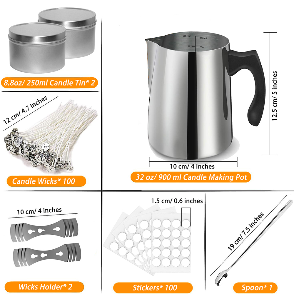 Kit de inicio para hacer velas - Candle Supplies Jars reseña y precio
