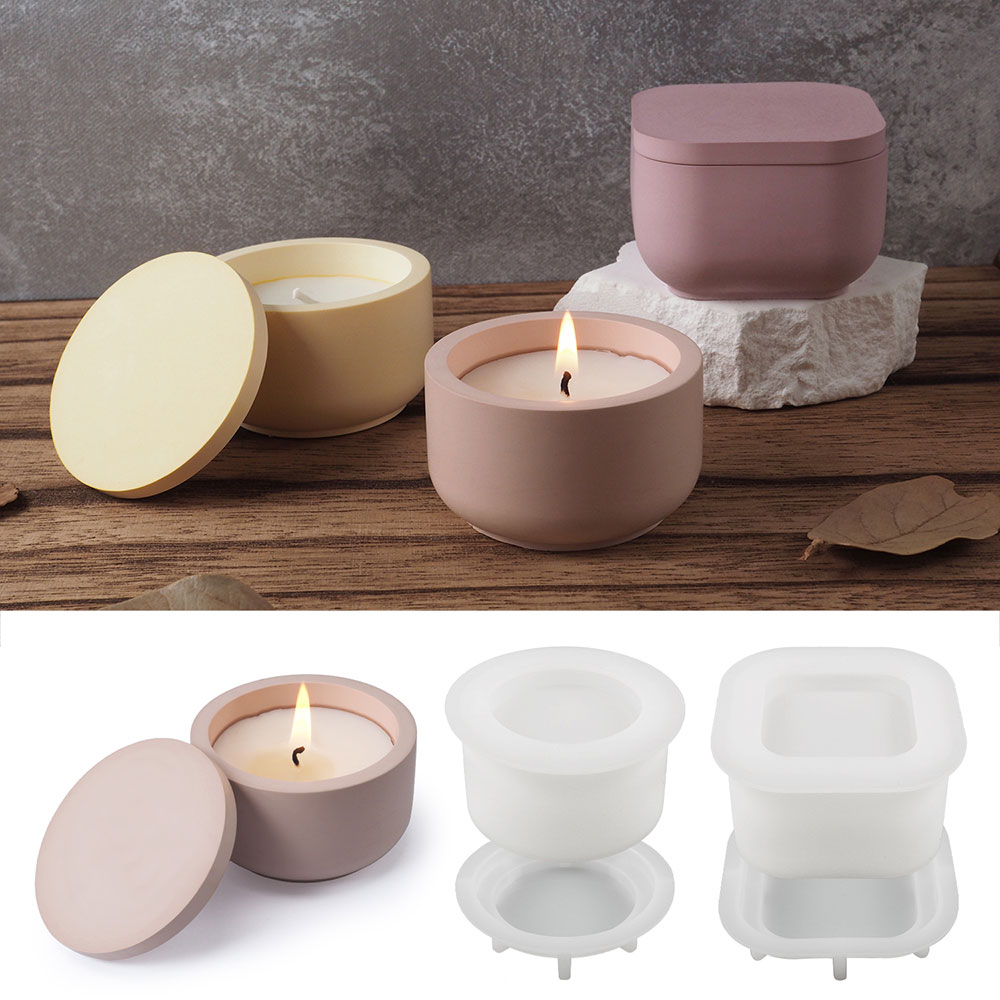 Caja de almacenamiento redonda - Candle Supplies Jars reseña y precio
