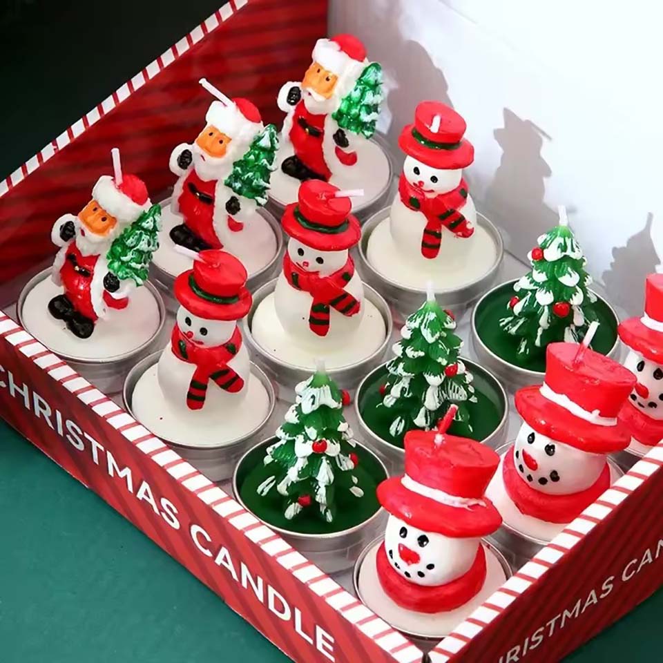 12 Velas Decorativas Navideñas - Candle Oil Supplies reseña y precio